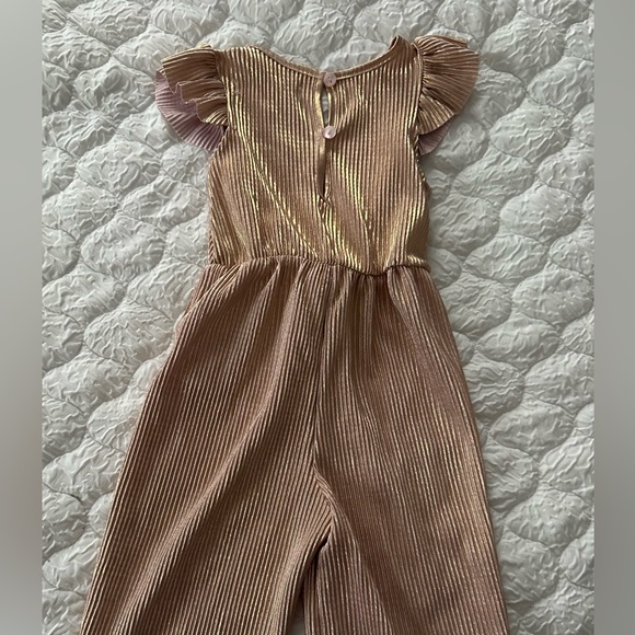 Nannette Baby Rose Gold Jumpsuit Sz 12m - Picture 4 of 5